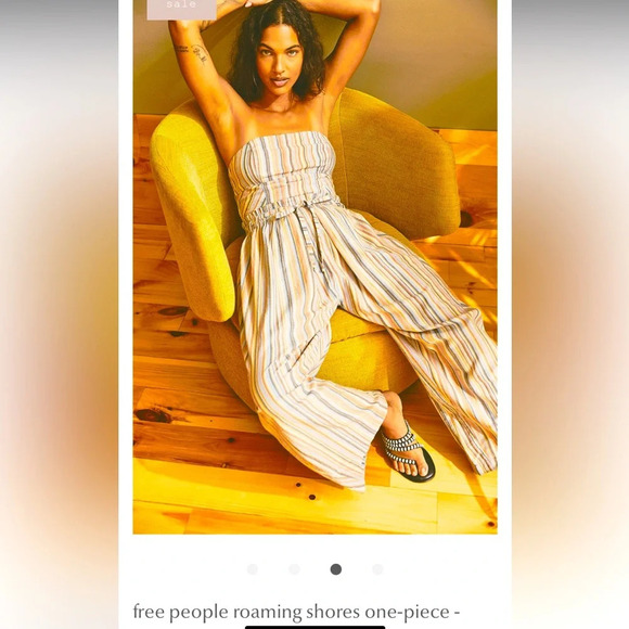 Roaming shores one piece free people Nwt designer strapless revolve boho spring - Picture 3 of 8